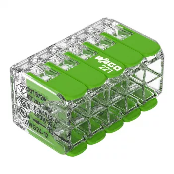 Spojka na 2 vodiče WAGO 221-430 COMPACT 0,2-4 mm², 15 ks, Green Range