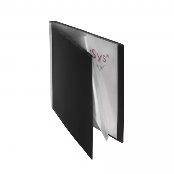 Prezentační kniha FolderSys A4, černá, s 10 průhlednými kapsami