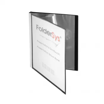 Prezentační kniha FolderSys A4, černá, 20 kapes