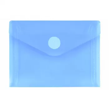 FolderSys 10 Document Pockets A7 Landscape, Blue Transparent (40117-44)