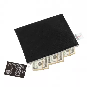 FolderSys zipová kapsa A5 černá neprůhledná netkaná PP 190 x 255 mm
