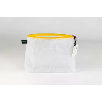 FolderSys dokumentová zipová taška A5 transparentní/žlutá 0,28 mm 1 ks