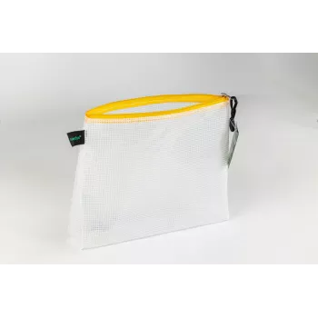 FolderSys dokumentová zipová taška A5 transparentní/žlutá 0,28 mm 1 ks
