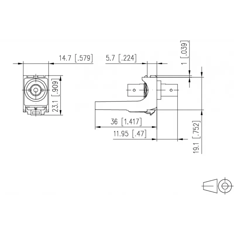 METZ CONNECT ST simplex optický adaptér multimode/singlemode bílý