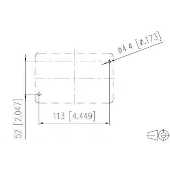 METZ CONNECT 1401010620ME průmyslová Ethernet zásuvka, šedá, kov, IP67, 124x78x57 mm