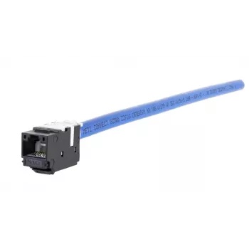 METZ CONNECT 130A10-29-I-B1 plochý černý RJ45 zásuvka Cat6A stíněný Keystone modul