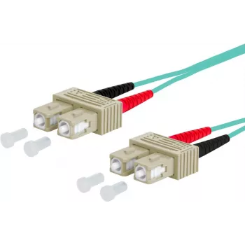 METZ CONNECT OpDAT propojovací kabel OM3 SC-duplex/SC-duplex multimode 5m aqua I-V(ZN)H 50/125