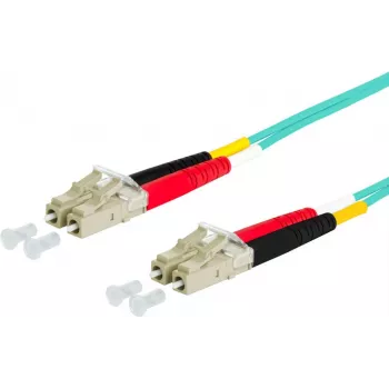 METZ CONNECT 151J1JOJO50E optický propojovací kabel LC duplex na LC duplex 50/125µm multimode OM3 5m aqua