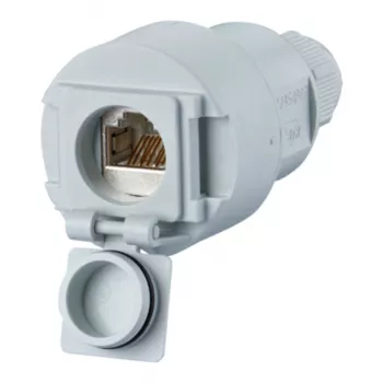 Metz Connect Cat.6A RJ45 spojka 1 port světle šedá 1309515003-E
