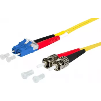 METZ CONNECT OpDAT propojovací kabel OS2 LC duplex na 2x ST singlemode 1m žlutý I-V(ZN)H