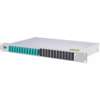 METZ CONNECT 150255BA12-E 1U 24portový LC-duplex OM4 optický patch panel - šedý (RAL 7035)
