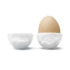 Sada stojánků na vejce FIFTYEIGHT PRODUCTS č. 3 - Happy & Grumpy bílá