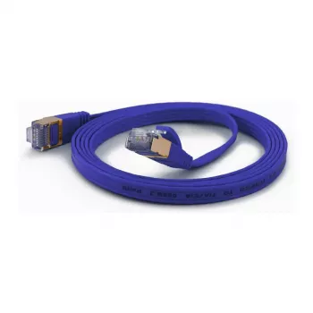 wantecWire CAT6A Extra Flat FTP Patch Cable 1.0m Blue