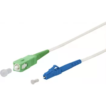 METZ CONNECT OpDAT patch kabel SC-S APC/LC-S OS2 bílý 2,0 m