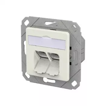 METZ CONNECT 130D381102-I E-DAT Cat.6A IDC UPk čistě bílý RJ45 Keystone Jack
