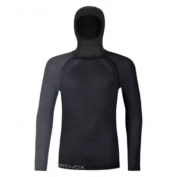 Termo mikina s kapucí Ortovox 120 Comp Light - Black Raven
