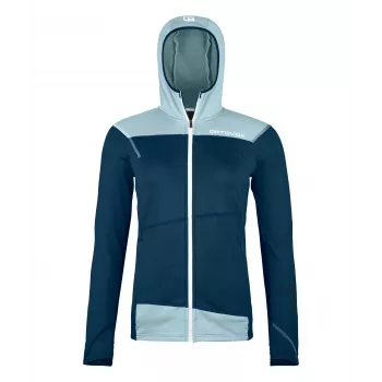 Dámská mikina s kapucí Ortovox Fleece Light - Deep Ocean