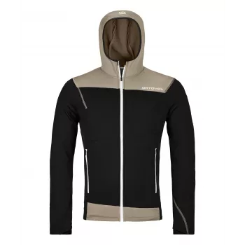 Mikina s kapucí Ortovox Hoodie Fleece Light - Black Raven