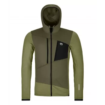 Mikina s kapucí Ortovox Fleece Grid Hoody Wild Herbs M