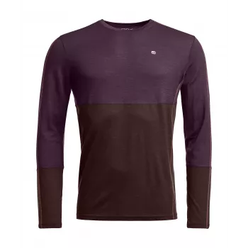 Ortovox 185 Rock N Wool Long Sleeve - Dark Wild Berry, velikost S