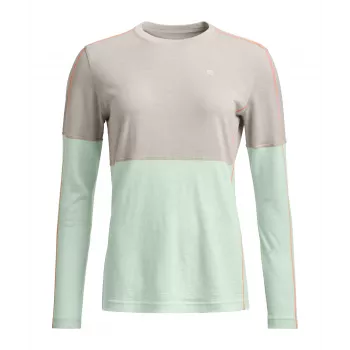 Dámská spodní vrstva s dlouhým rukávem Ortovox 185 Rock N Wool - White Tea - XS