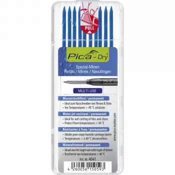 Náhradní tuhy PICA-MARKER Pica DRY 4041 pro hloubkovou značkovací tužku, 2,8 mm, modré