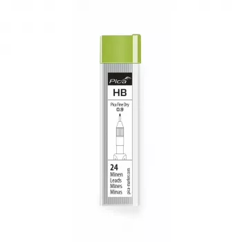 Náhradní tuhy PICA-MARKER Pica Fine-Dry HB - 12 tuh, 0,9 mm, grafit, černá