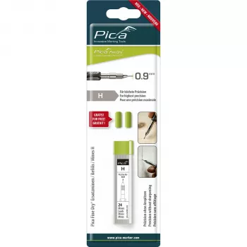 Náhradní tuhy Pica Fine-Dry H - 10 grafitových tuh 0,9 mm 125 mm