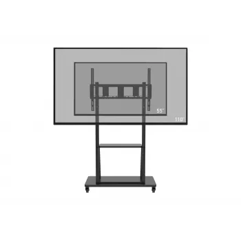 Celexon Economy 55110MP mobilní TV stojan pro ploché obrazovky, lakovaná ocel, matná černá, velikost obrazovky 139,7-279,4 cm (55-110 inch)