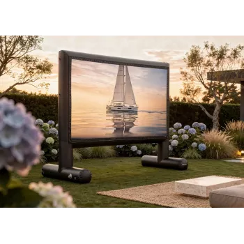 Celexon nafukovací venkovní projekční plátno Professional INF 100, 100 inch 16:9, viditelná plocha 222 x 125 cm, kompatibilní s 4K-UHD