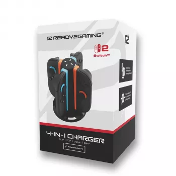 Ready2Gaming Nintendo Switch 2 4 v 1 nabíječka - nabíjecí dok pro Joy-Con a Pro Controller