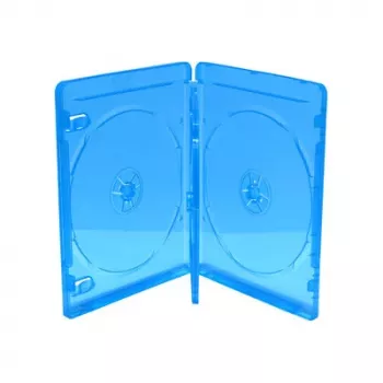 MEDIARANGE BOX38-4-30 Obal na disky - 4 disky - modrý - průhledný - plast - 120 mm - odolný proti prachu - odolný proti poškrábání