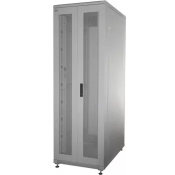 IT-BUDGET 19 inch síťový rozvaděč SRK - 42U - 600x600 mm - perforovaná dvojitá dvířka vpředu i vzadu - předmontovaný - světle šedá (99ITB19SRK4266DTGNM)