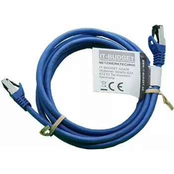 IT-BUDGET Full Copper Premium patch kabel - Flex AWG 26 - Cat.8.1 - 2000 MHz - bez halogenů - PoE+ - 40 Gbit - modrý - 3 m (90ITBFLEX81PK3B)