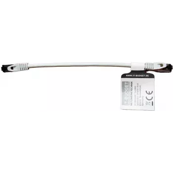 IT-BUDGET Full Copper Premium patch kabel - Flex AWG 26 - Cat.8.1 - 2000 MHz - bez halogenů - PoE+ - 40 GBit - šedý - 0,25 m