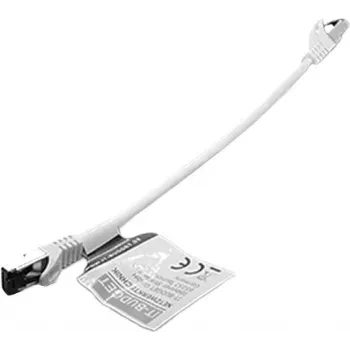 IT-BUDGET Full Copper Premium patch kabel - Flex AWG 26 - Cat.8.1 - 2000 MHz - bez halogenů - PoE+ - 40 Gbit - bílý - 0,25 m