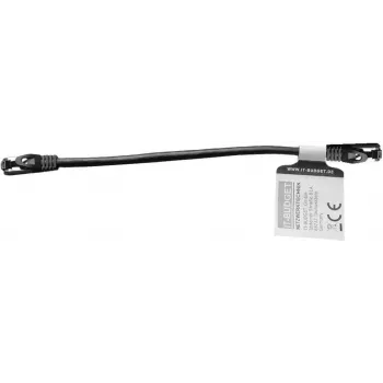 IT-BUDGET Full Copper Premium patch kabel - Flex AWG 26 - Cat.8.1 - 2000 MHz - bez halogenů - PoE+ - 40 Gbit - černý - 0,25 m
