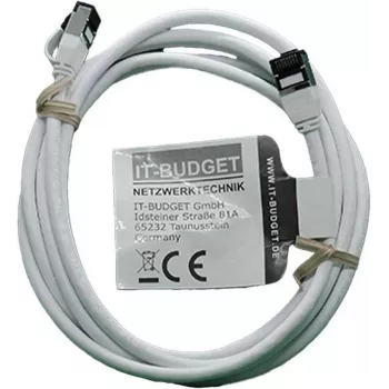 IT-BUDGET Full Copper Premium patch kabel - Slim AWG 28 - Cat.8.1 - 2000 MHz - bez halogenů - PoE+ - 40 Gbit - bílý - 2 m (90ITBSLIM81PK2W)