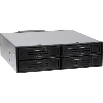 Inter-Tech IPC ST-5244 4-bay 2,5 inch SATA/SAS hot-swap mobilní rám pro 5,25 inch pozici, černý