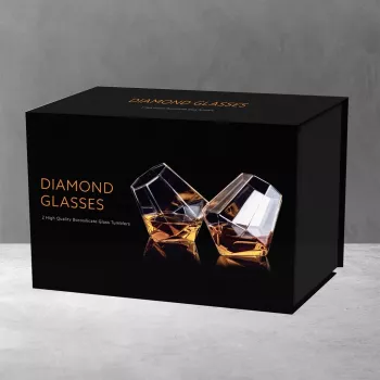 Thumbs Up Mad Monkey sada sklenic na whisky Diamond 2 ks transparentní 300 ml