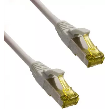 Síťový kabel IT-BUDGET Full Copper Premium Super Flex TPE Cat.6A s kabelem Cat.7, 600 MHz, bez halogenů, PoE+, 10 Gbit, šedý, 3 m (90ITBFLEX6A7PK3G)