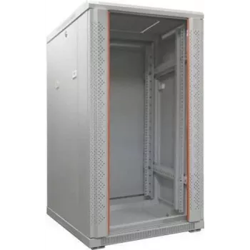 IT-BUDGET 19 inch serverový rozvaděč SRK - 27HE - 600x600 mm - dveře z tvrzeného skla/plné oceli - smontováno - světle šedá (RAL 7035) (99ITB19SRK2766GGNM)