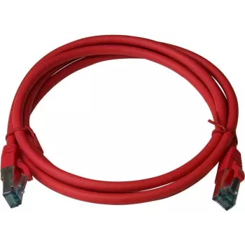 Propojovací kabel IT-BUDGET Full Copper Premium Cat.6A 500 MHz bez halogenů PoE+ AWG 26/7, červený, 1,50 m