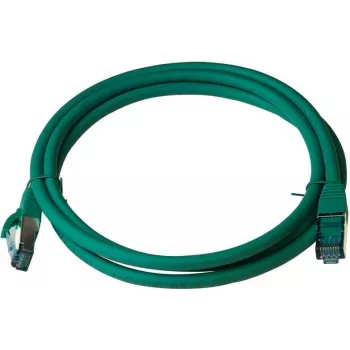 Propojovací kabel IT-BUDGET Solid Copper Premium Cat.6A 500 MHz bez halogenů PoE+ AWG 26/7, zelený, 3 m