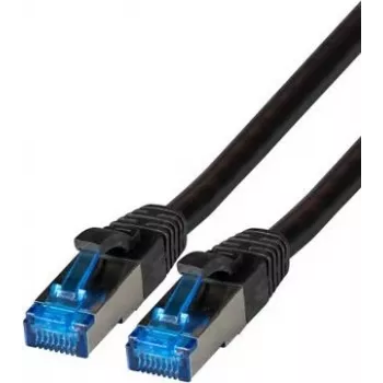 Propojovací kabel IT-BUDGET Full Copper Premium Super Flex TPE Cat.6A 500 MHz LSZH PoE+ AWG 27, černý, 1,50 m