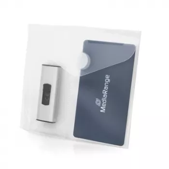 MEDIARANGE pouzdro na USB flash disky se 2 přihrádkami a otvory, 10 ks, průhledné