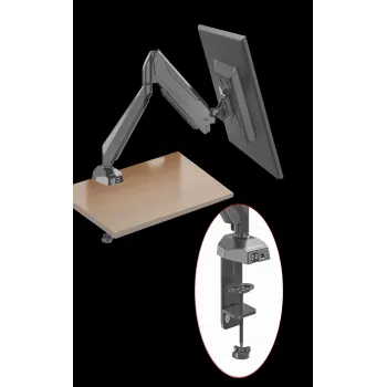 Rockstable RS-MM010B profesionální držák pro jeden monitor - stolní svorka/průchodka - 8 kg - 15-32
