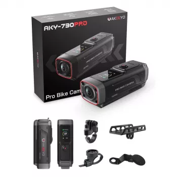 Akční kamera na řídítka AKEEYO 730Pro 4K pro kolo a motocykl - černá