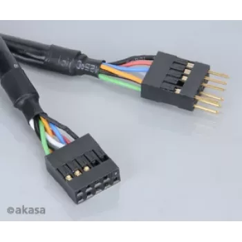 Akasa EX1394I-40 IEEE 1394 FireWire Extension Cable 40 cm (0.4 m) 6-pin Male to Female Black