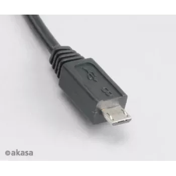 Akasa AK-CBUB05-10BK USB 2.0 kabel - USB-A na Micro-USB-B - 1m - černý